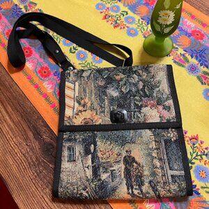 VTG DANNY K. Tapestry Crossbody Shoulder Bag